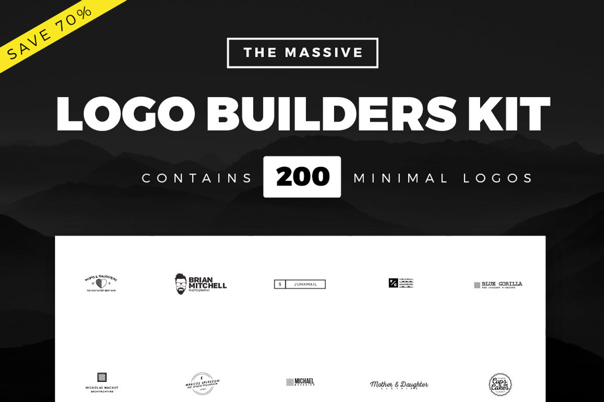 [44% OFF] 365 Minimal Logos Bundle, a Branding & Logo Template by Mats-Peter Forss (Photo 4 of 14)