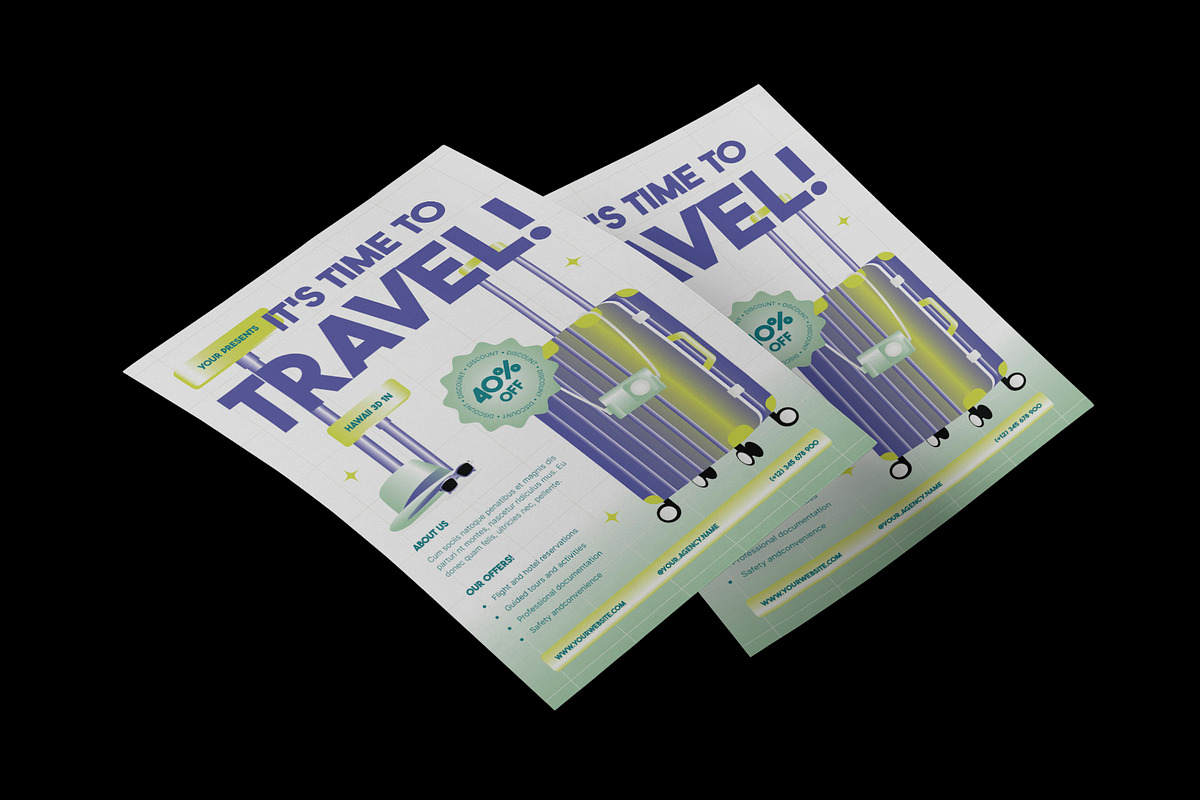 Simple Travel Agency Flyer preview 3