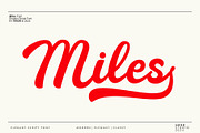 Miles - Elegant Script Font, a Script Font by HRDR (Thumbnail 1 of 11)