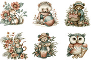 Whimsical Summer Animals Clipart, an Illustration by Designking (Thumbnail 2 of 5)