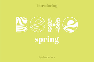 Boho Spring. Display Font