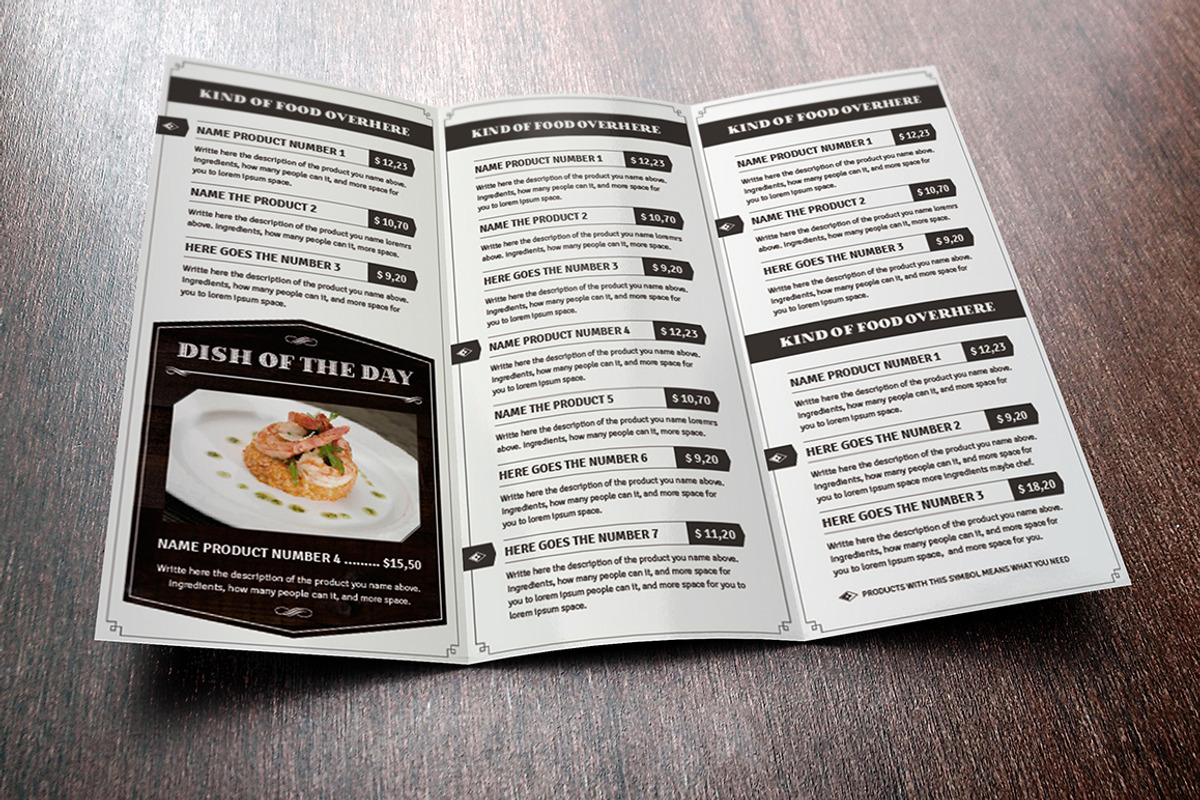 Elegant Food Menu 6, a Brochure Template by Luuqas Design (Photo 3 of 5)