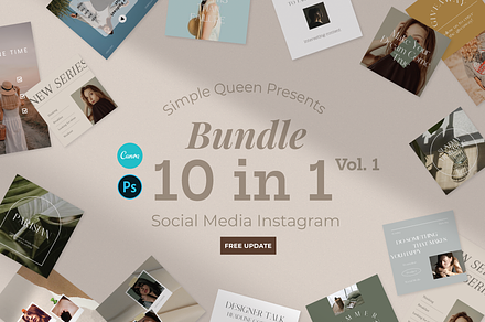 BUNDLE Instagram - Canva & PS