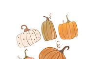 Fall pumpkin hand drawn png set, a Seasonal Illustration by RimzStudio (Thumbnail 2 of 3)