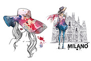 set of fashion illustrations, an Illustration by Kamenuka (Thumbnail 1 of 7)