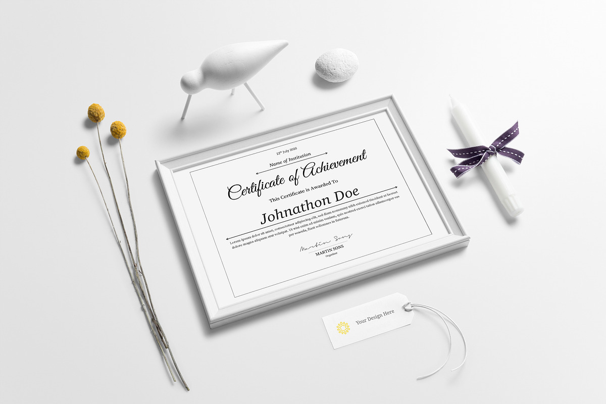 Clean Certificate Template, a Templates & Theme by ARP Creation (Photo 2 of 7)