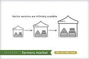 Minimal farmers market icons, an Outline Icon by Picture Window (Thumbnail 4 of 5)