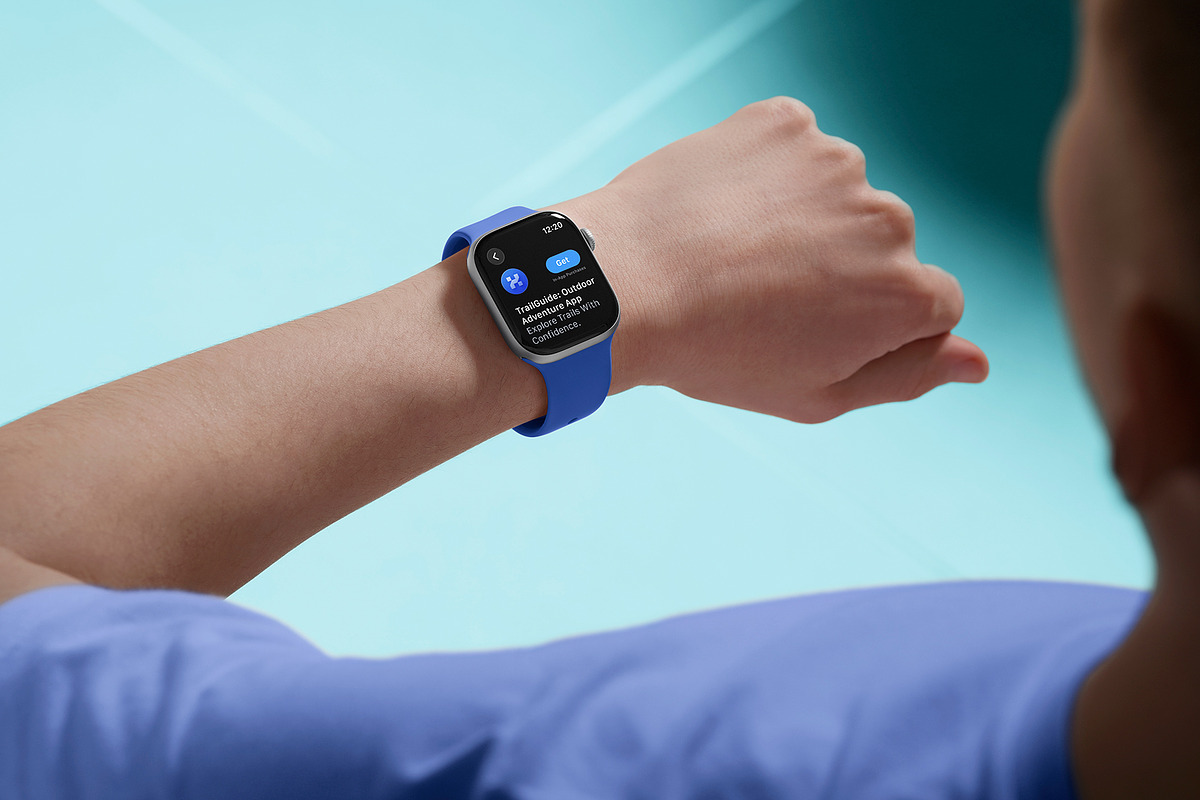24 Watch Series 11 in Hand Mockups, a Wearable Device Mockup by Asylab (Photo 70 of 107)
