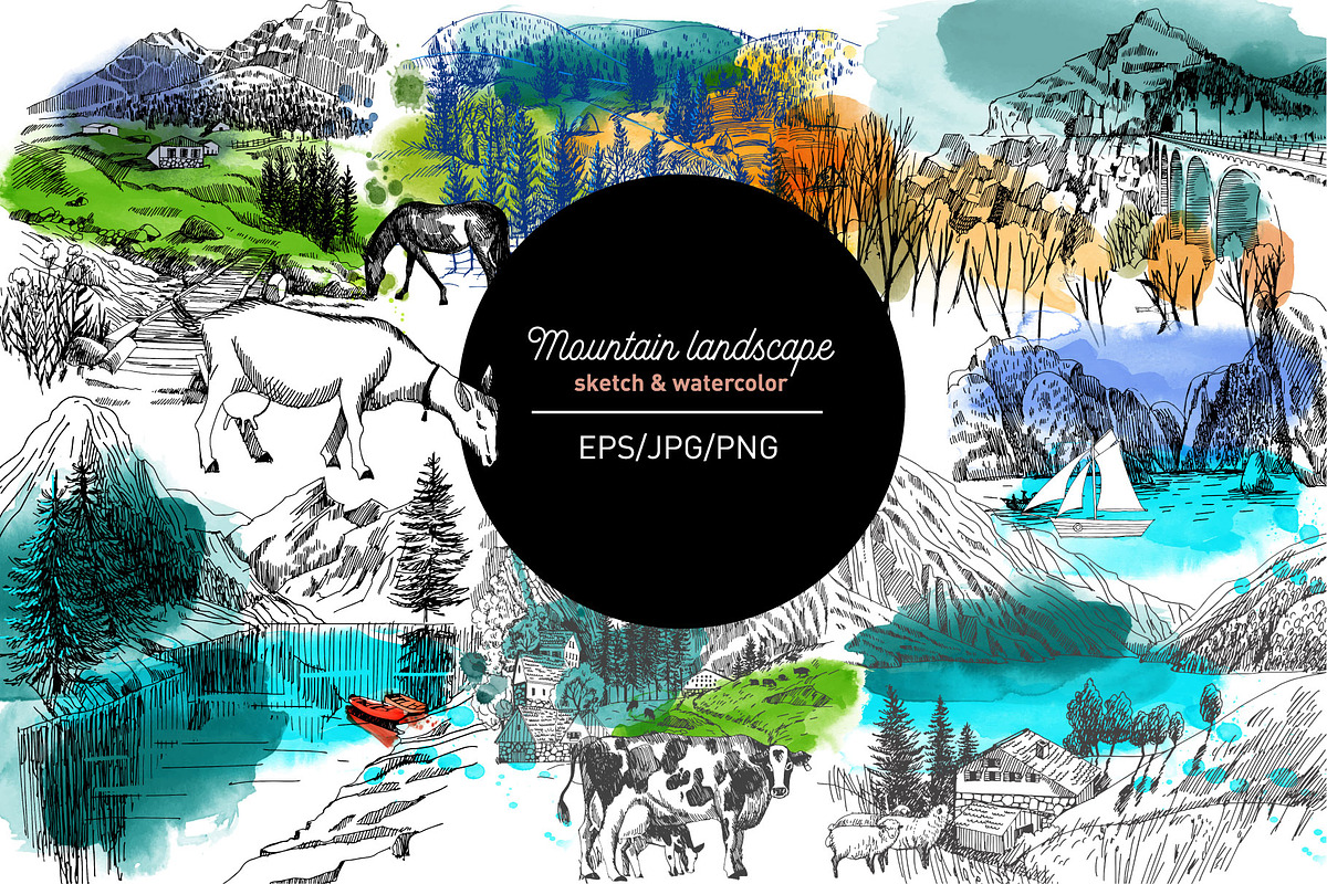 Mountains landscapes, an Animal Illustration by Tatiana Davidova (Photo 1 of 5)