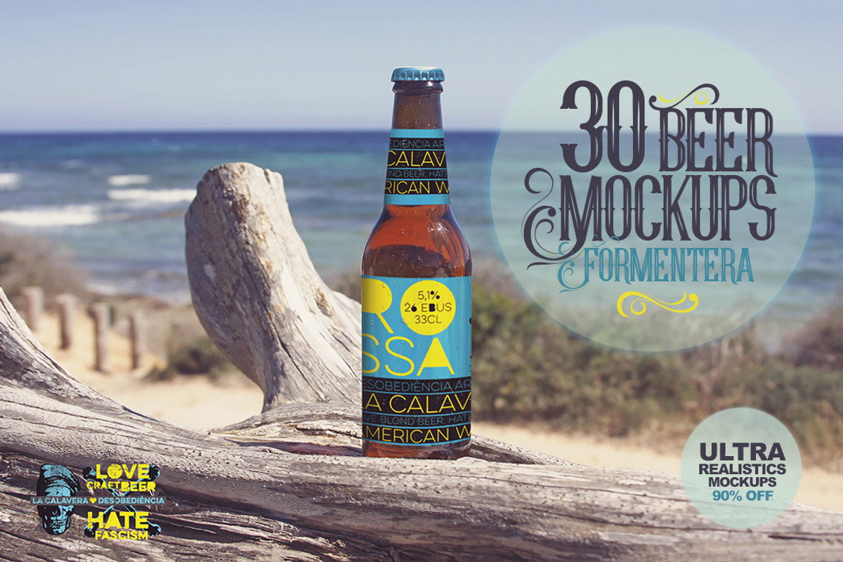 Bundle Formentera x30 | Beer Mockups, a Product Mockup by SmartDesigns (Photo 1 of 11)