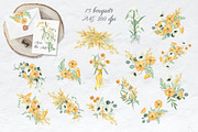 Mimosa Yellow Wedding Flowers, an Illustration by Catch the Dream Art (Thumbnail 2 of 12)