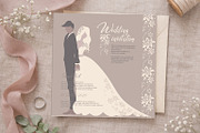 Wedding Invitation Vector Template, an Invitation Template by Elena Naumchenkova (Thumbnail 2 of 3)