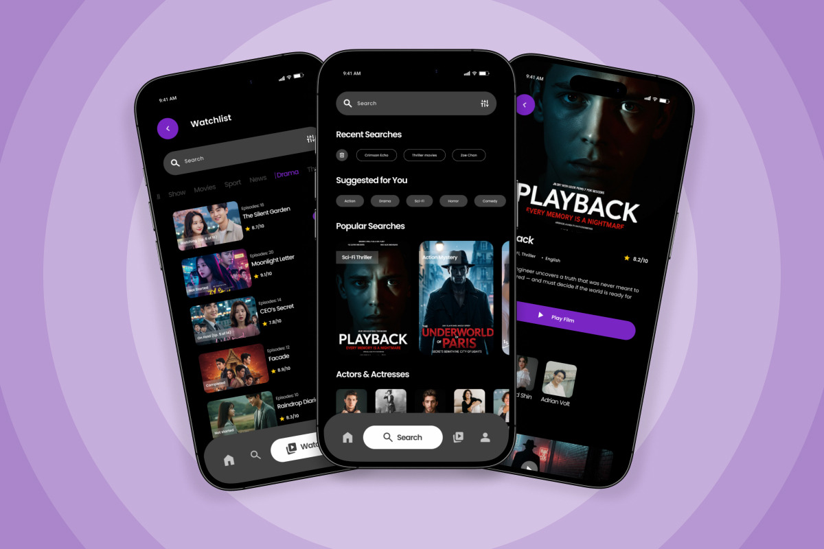 Movique – Movie Streaming App Design, an App Template by twinstd (Photo 4 of 5)