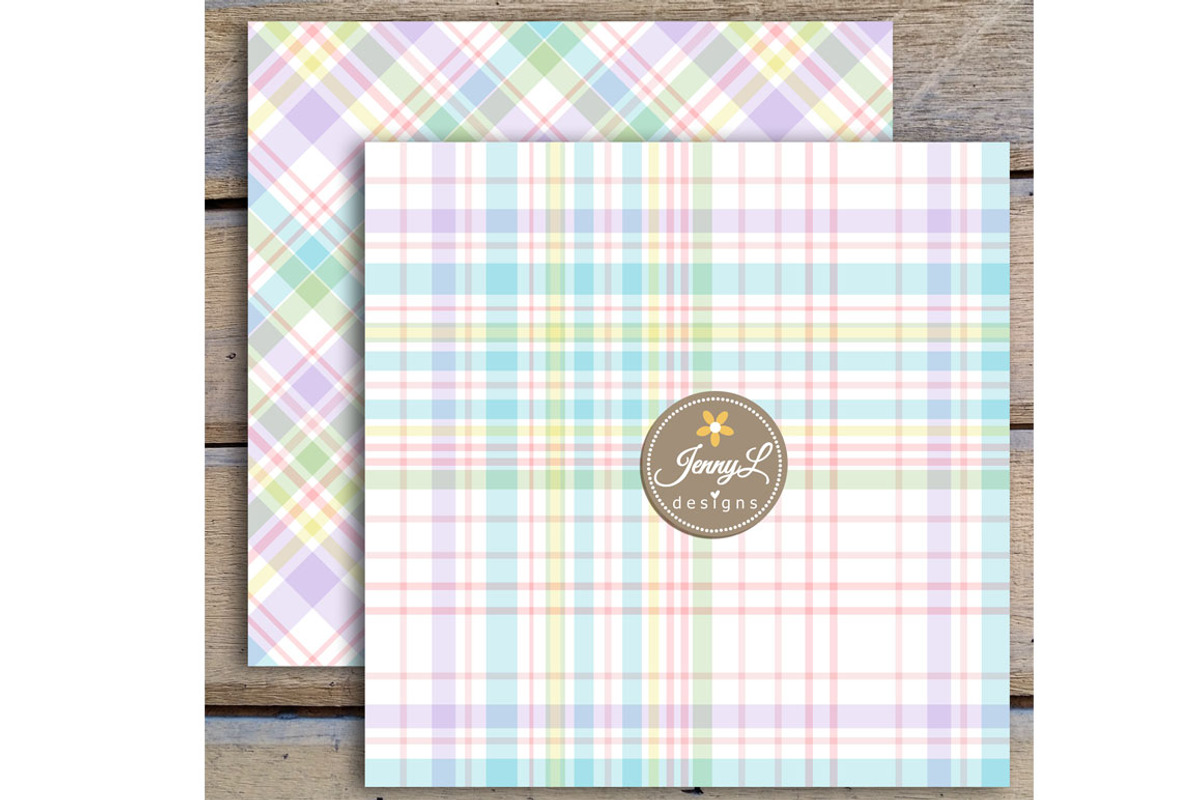 Pastel Christmas Plaids D Papers, a Pattern Graphic by JennyL Designs (Photo 2 of 5)