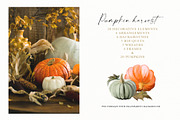 Pumpkin harvest - autumn clipart, an Illustration by Vasmila (Thumbnail 15 of 15)
