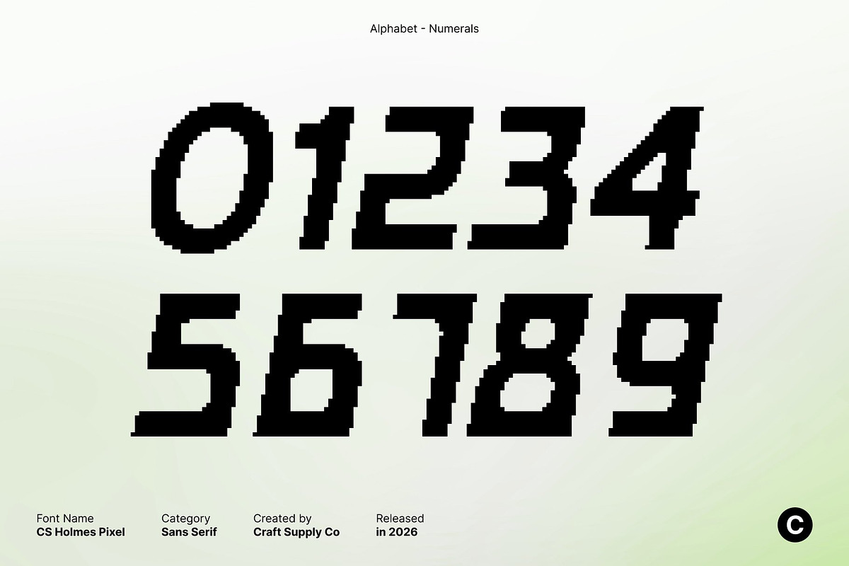 CS Holmes Pixel, a Sans Serif Font by Craft Supply Co. (Photo 5 of 8)