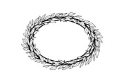 Botanical Oval Wreath Frame Bundle, an Illustration by Designer_Momina (Thumbnail 21 of 51)