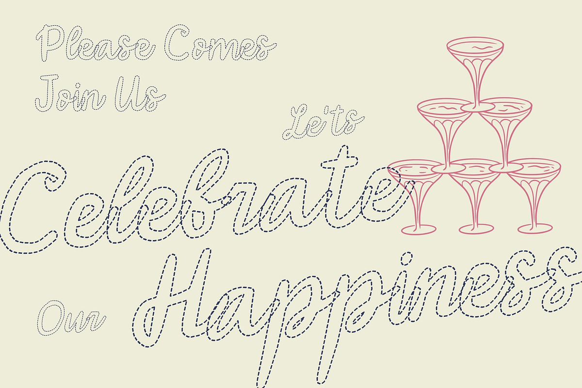 CS Danica Dashed, a Script Font by Craft Supply Co. (Photo 5 of 8)