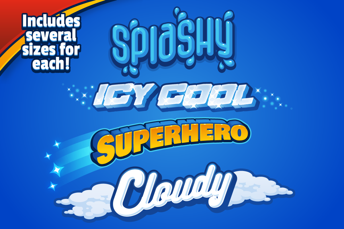 Cartoon Graphic Styles and Logo Kit, a Layer Style Add-On by Vectricity Designs (Photo 7 of 10)