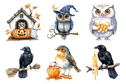 Halloween Birds Clipart, an Illustration by Daily.Designs (Thumbnail 5 of 5)