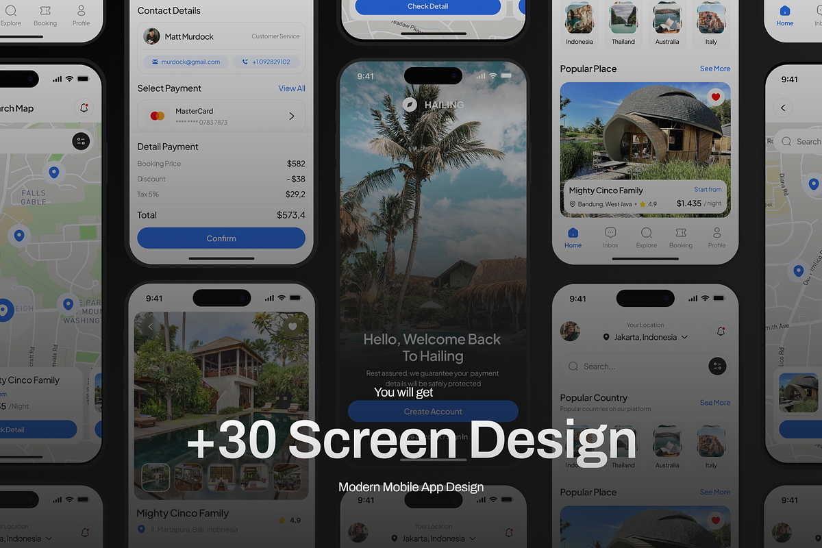Hailing - Booking Apps UI KIT, an UI Kit Template by Odama (Photo 4 of 6)
