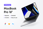 12 MacBook Pro 16 Mockups Scenes, an iPhone Mockup by 360 Mockups (Thumbnail 1 of 6)