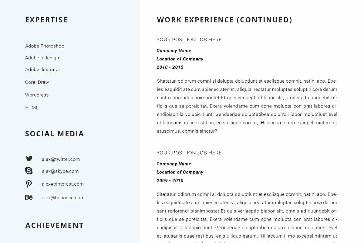 Resume Template / CV, a Resume Template by Peunayah (Photo 6 of 8)