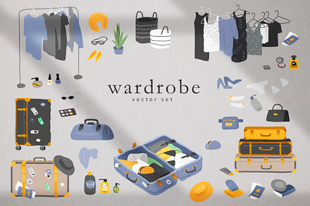 Wardrobe. Vector Set