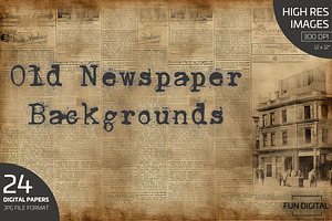 Collection of Old Newspapers, a Background Graphic by Fun Digital
