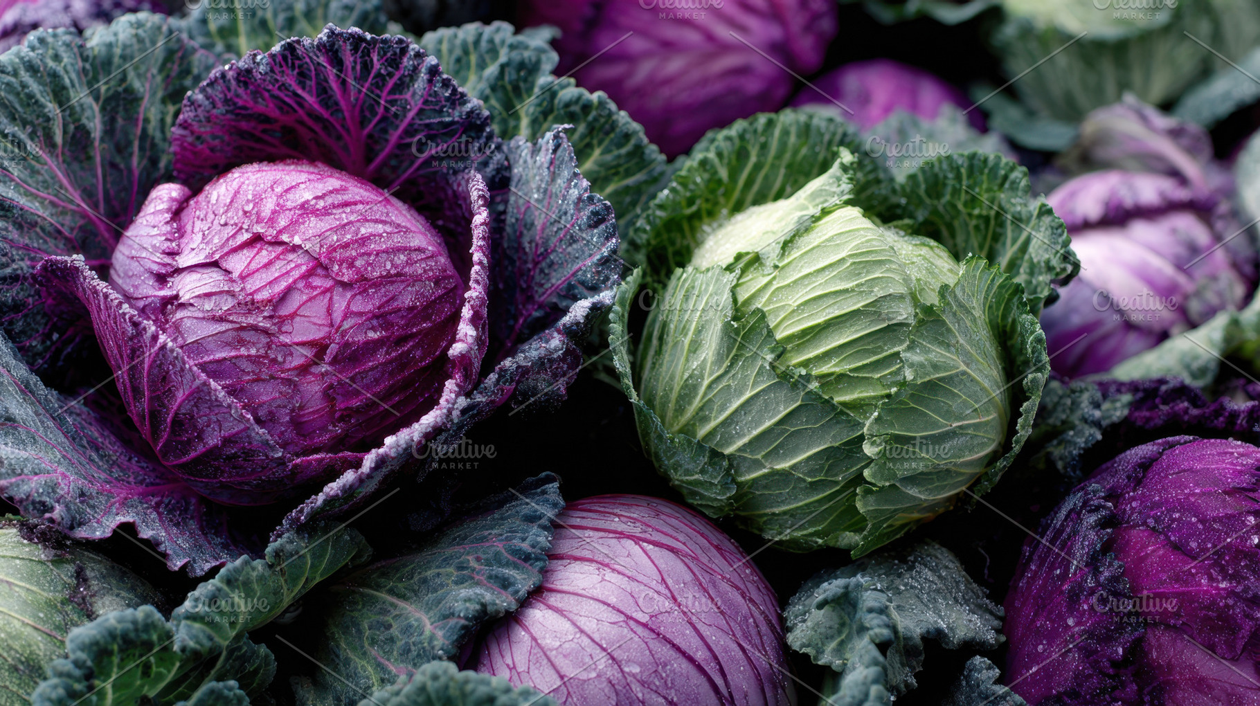 Vibrant cabbages in a garden, a Photo by Beautiful things