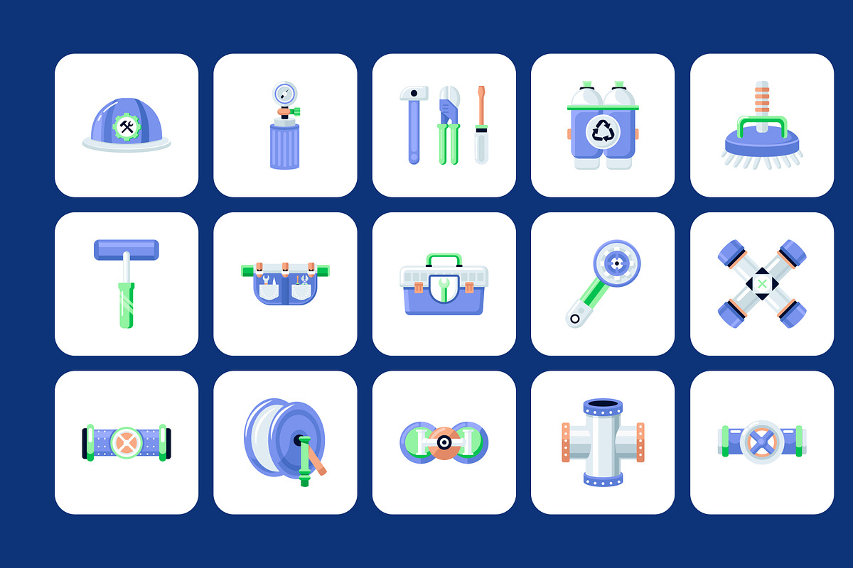 Plumbing Icon Art Set, a Work Illustration by Creative Stall (Photo 8 of 8)