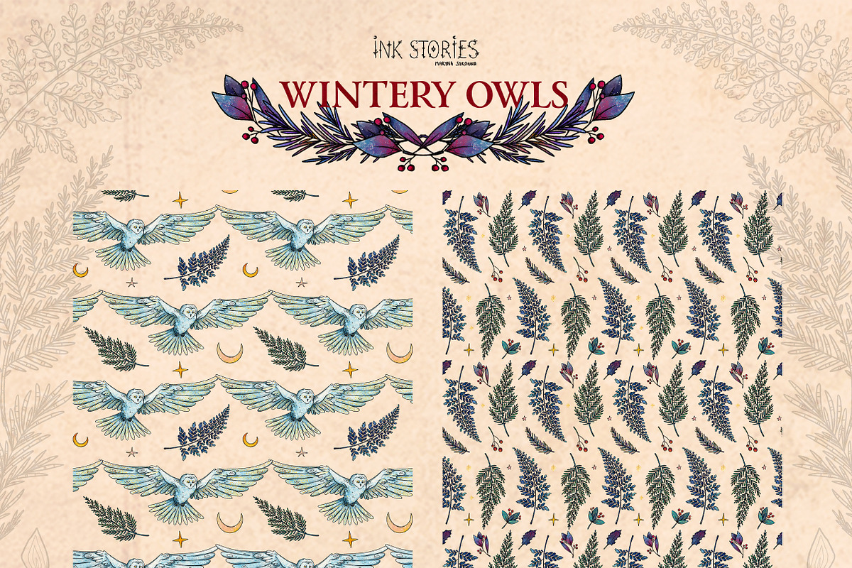 Wintery Owls, an Animal Illustration by Ink Stories (Photo 15 of 26)