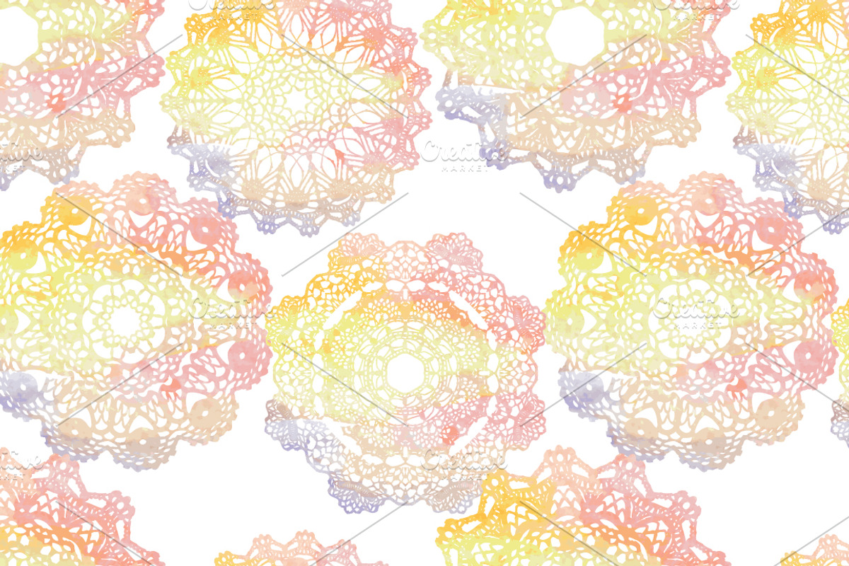 Watercolor doilies collection, an Object Graphic by tamara.comotomka (Photo 5 of 6)