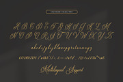Cathialla calligraphy script font, a Script Font by nizarbagasm (Thumbnail 7 of 9)