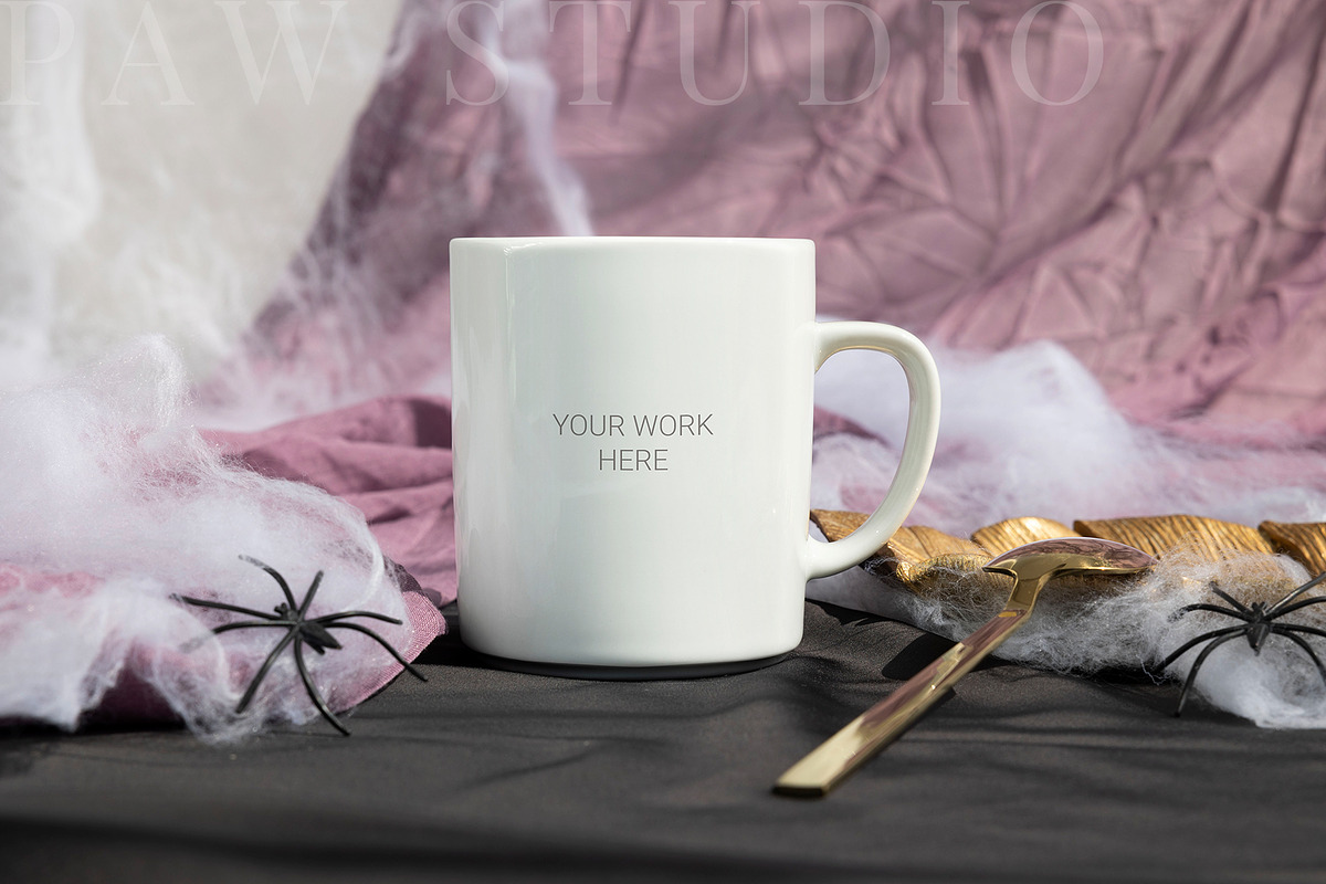 Halloween Mug Mockup Coffee Cup fall, a Cups & Container Mockup by PawMockups (Photo 2 of 10)