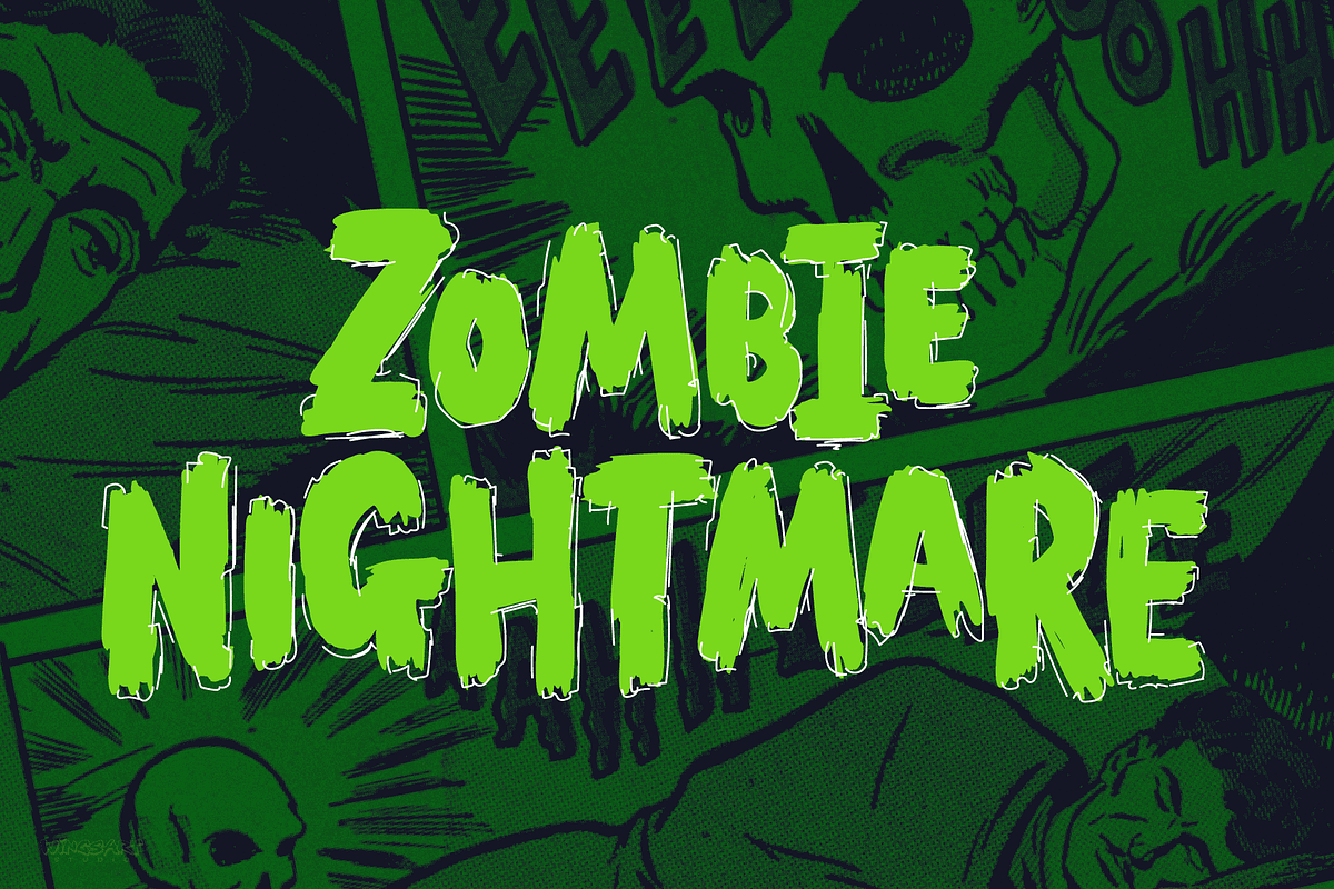 End Crawl - A Halloween Brush Font, a Font by Wingsart Studio (Photo 7 of 15)