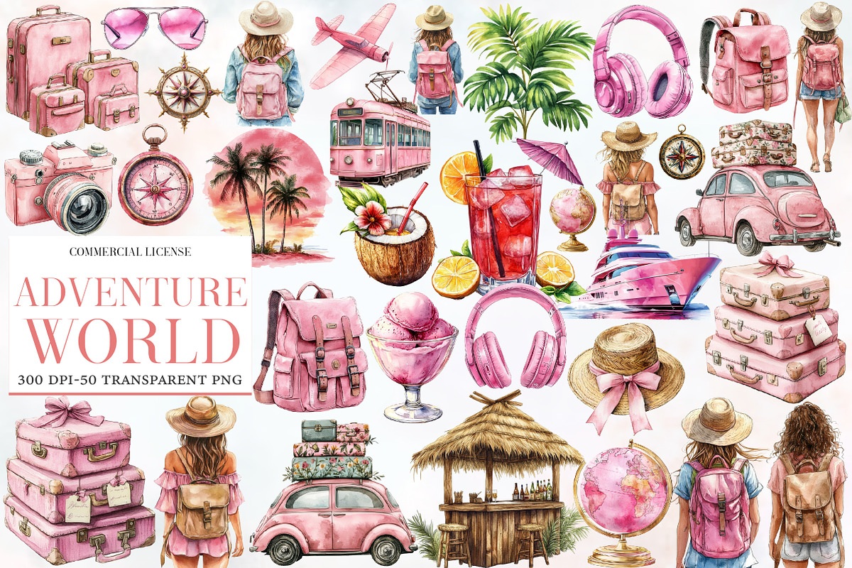 Adventure Around the World Clipart, an Illustration by Designworld (Photo 1 of 6)