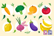 Collection of Fruit and Vegetables, a Food Illustration by MISS CHATZ (Thumbnail 1 of 3)