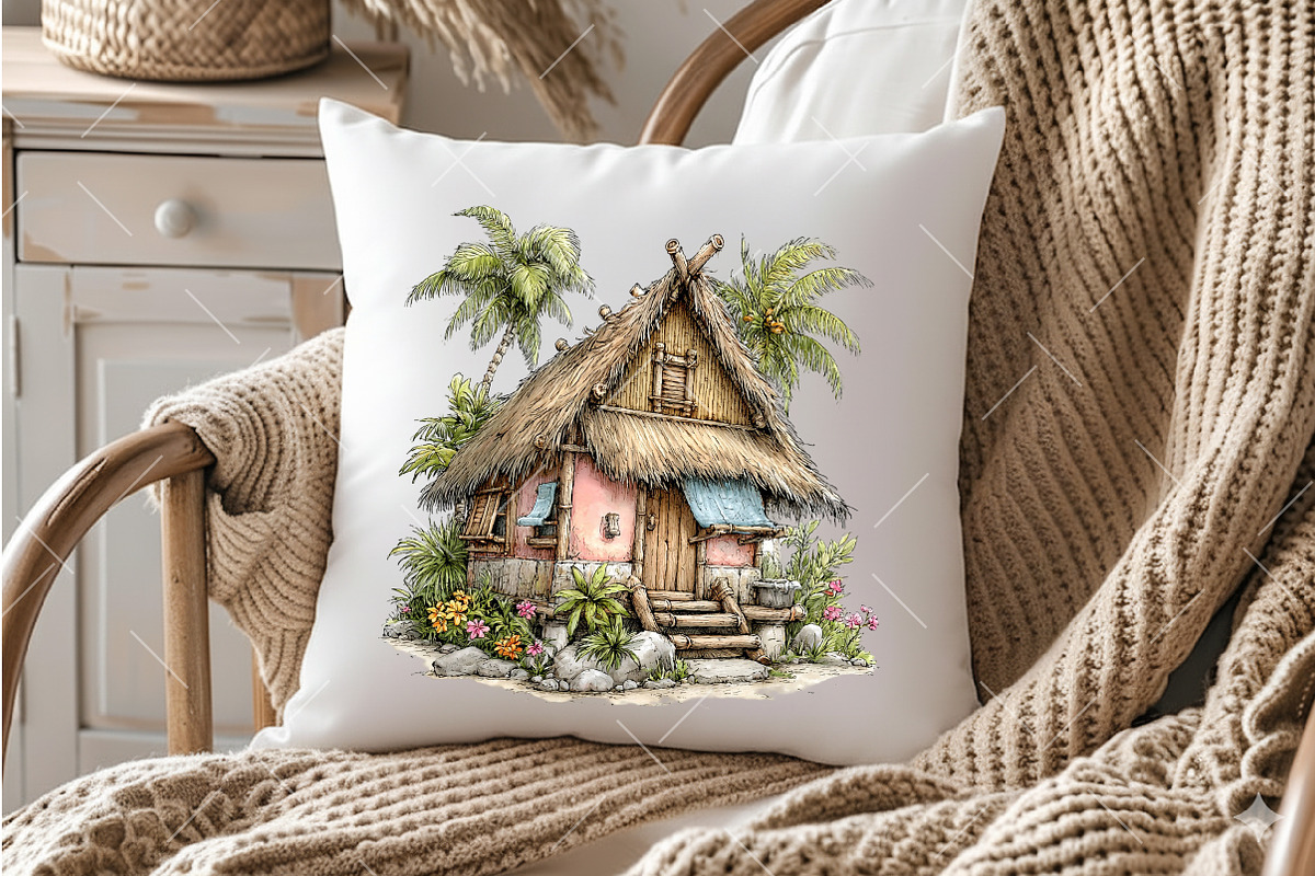 Whimsical Beach Hut Clipart, an Illustration by OK Design (Photo 4 of 6)