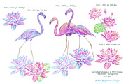 Flamingo Seamless pattern, a Pattern Graphic by Alena Lazareva (Thumbnail 4 of 10)