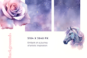 Horses Watercolor Clipart, an Animal Illustration by foxsong (Thumbnail 8 of 10)