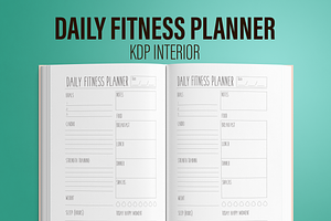 Daily Fitness Planner KDP Interior