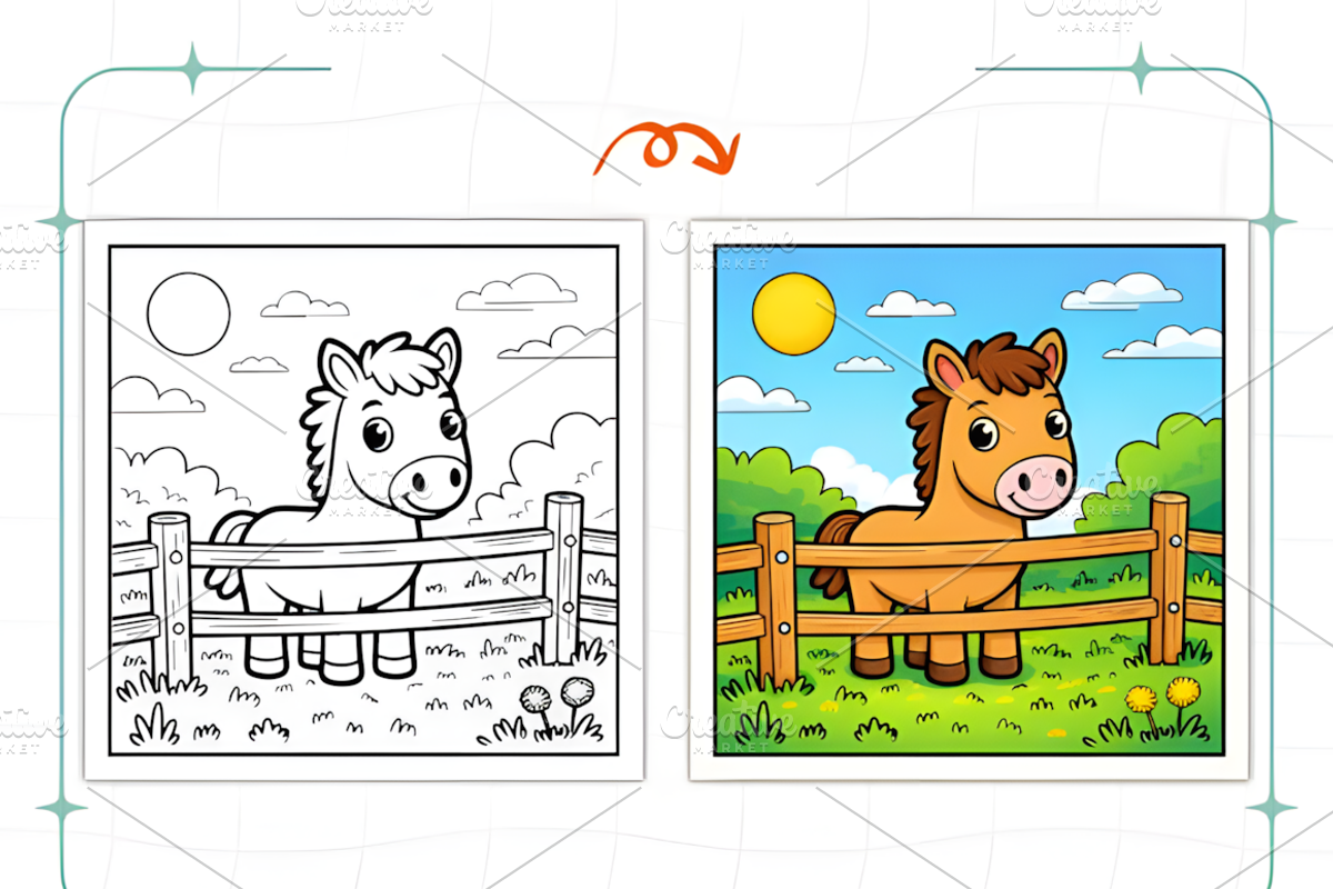 Spring Farm Life Coloring Book Adult, a Decorative Illustration by Ink Gallery (Photo 3 of 9)