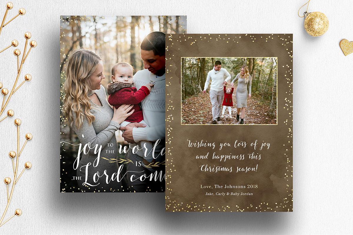 Christmas Card Template Photoshop 03, a Card Template by Nifty Template Studio (Photo 4 of 10)