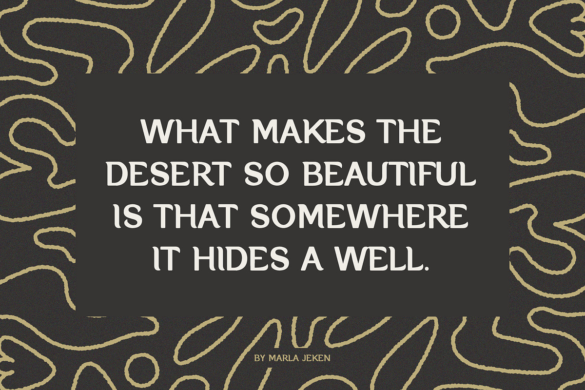 Sahara, a Serif Font by Marla Jeken Design (Photo 3 of 3)
