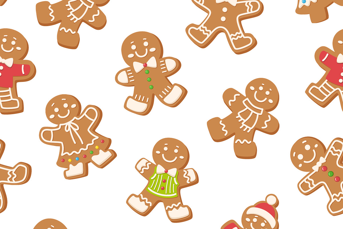 Christmas Gingerbread Pattern Set, a Pattern Graphic by Barsuk's Shop (Photo 3 of 10)