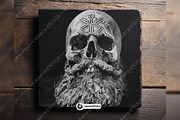 Old Viking Skull Beard Moustache, a Background Graphic by LaseredNinja (Thumbnail 4 of 7)