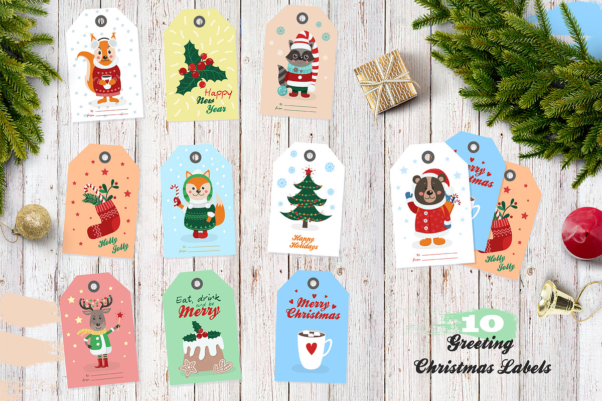 Christmas animals, a Wallpaper Graphic by Nafanya (Photo 6 of 8)