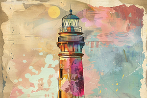 Lighthouse Junk Journal Page