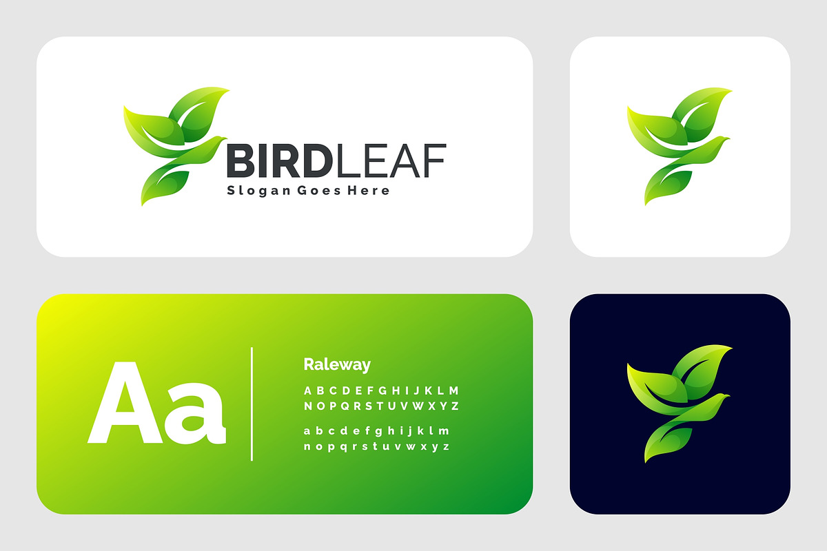 Modern Gradient BirdLeaf Logo Design, a Branding & Logo Template by Artnivora.Std (Photo 2 of 5)